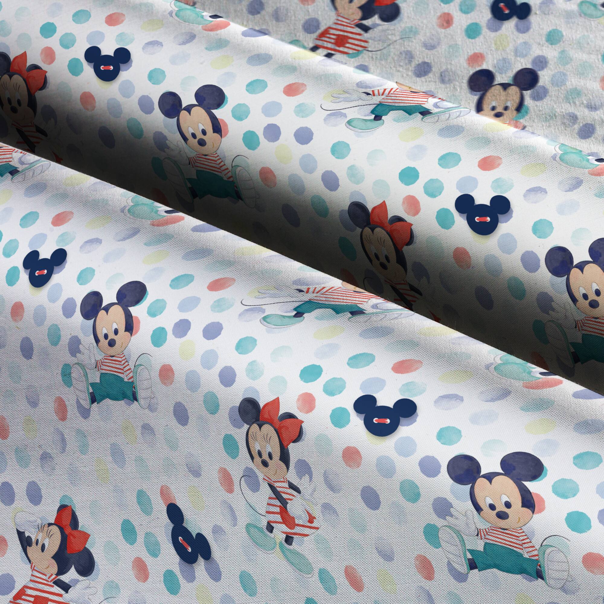 Disney® Mickey & Minnie Polka Dot Cotton Fabric